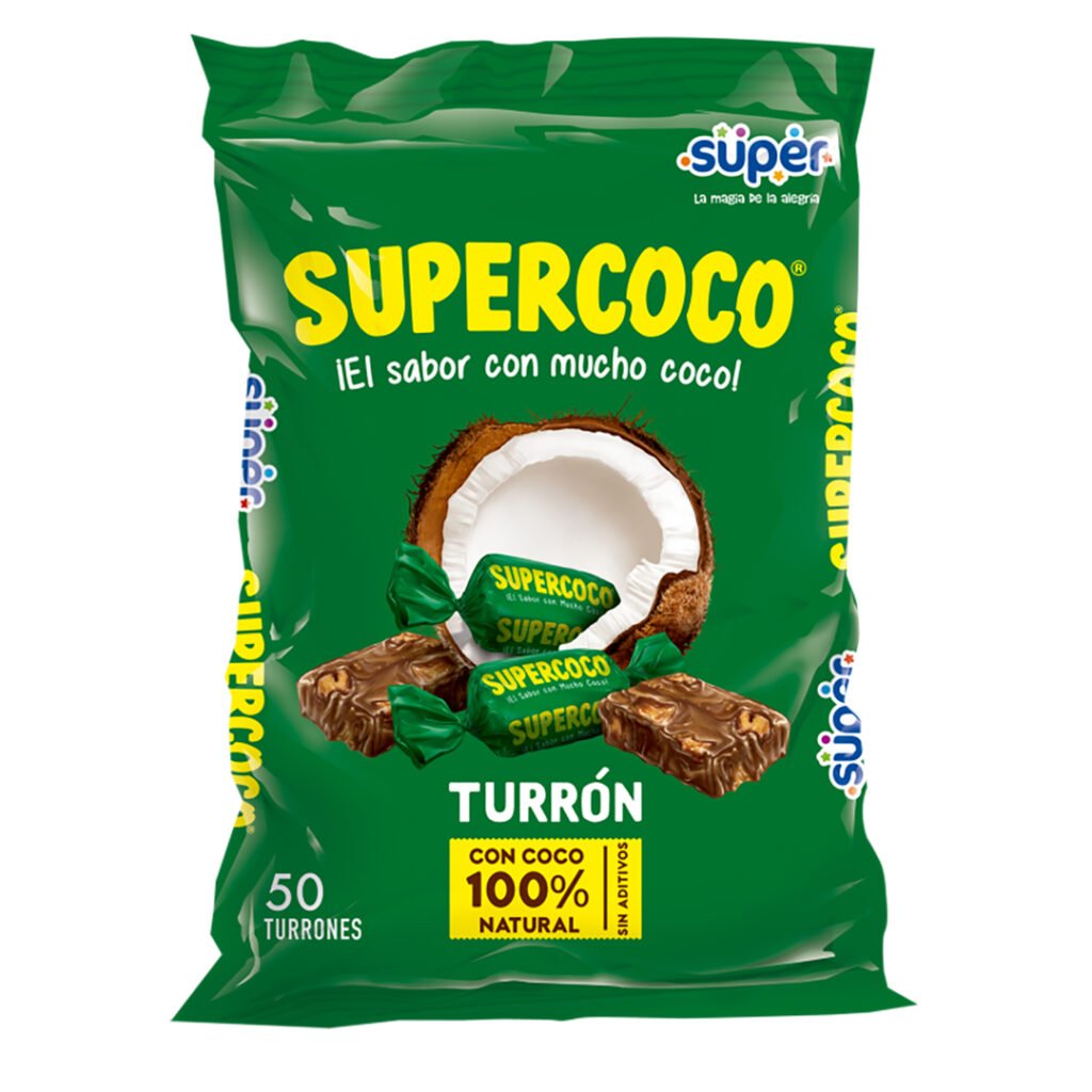 Supercoco Turron Display x 50 – titoscolombianproducts.com